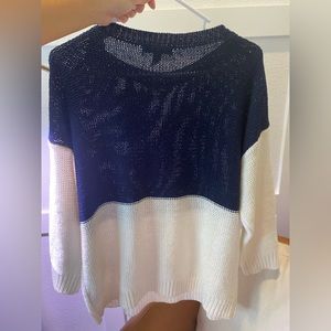 Lauren Ralph Lauren Boat Neck Pullover Sweater Colorblock XL